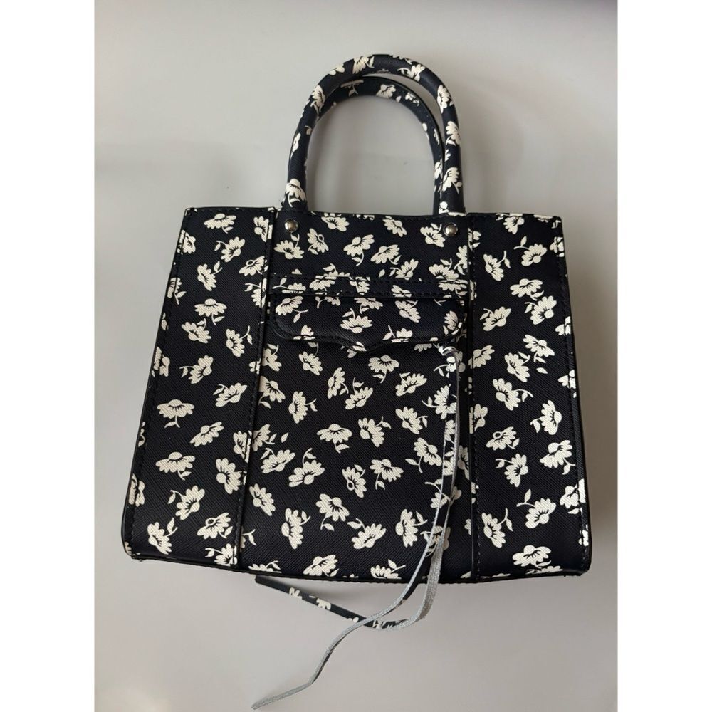 Rebecca Minkoff Mab Mini Cross-Body Bag in Black /White Foral / No Long Strap - Picture 3 of 7
